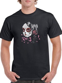 Foto 1 | Playera SmartPrintsInk para Hombre - Calaverita Japonesa Anime