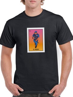 Foto 1 | Playera SmartPrintsInk para Hombre - Estilo Lotería El Puerco