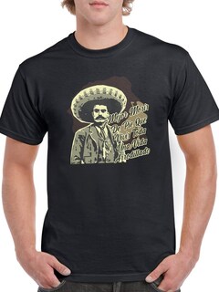 Foto 1 | Playera SmartPrintsInk para Hombre - Estampado Mexicano Frase Zapata