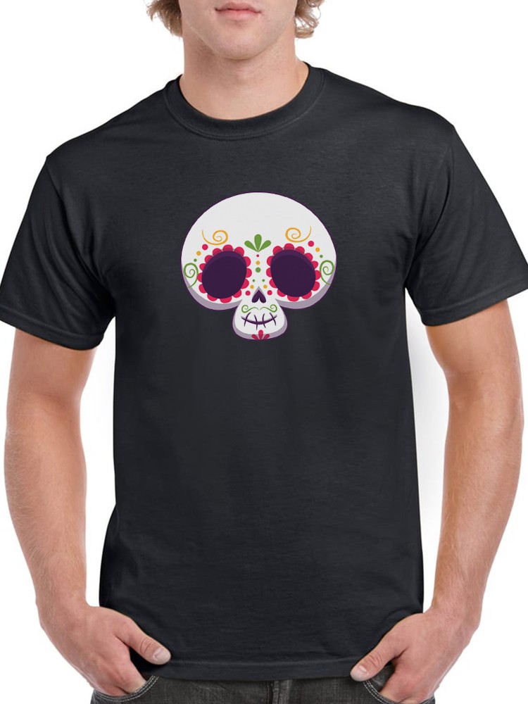 Playera SmartPrintsInk para Hombre Linda Calaverita Animada