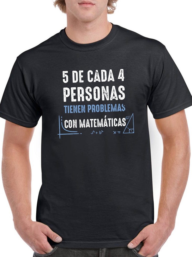 Playera SmartPrintsInk para Hombre - Estampada Problema con Matemáticas
