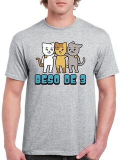 Foto 1 | Playera Smartprintsink Un Beso De 3 para Hombre