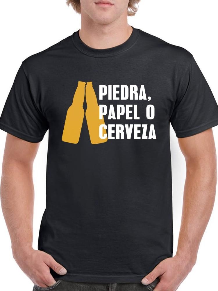 Playera Smartprintsink Piedra, Papel O Cerveza para Hombre