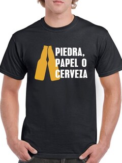 Foto 1 | Playera Smartprintsink Piedra, Papel O Cerveza para Hombre
