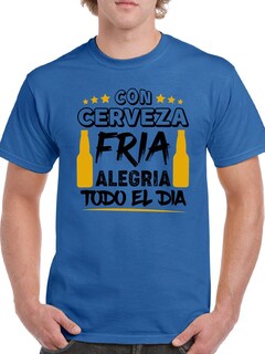 Foto 1 | Playera Smartprintsink Cerveza Fría Es Alegría Todo El Día para Hombre