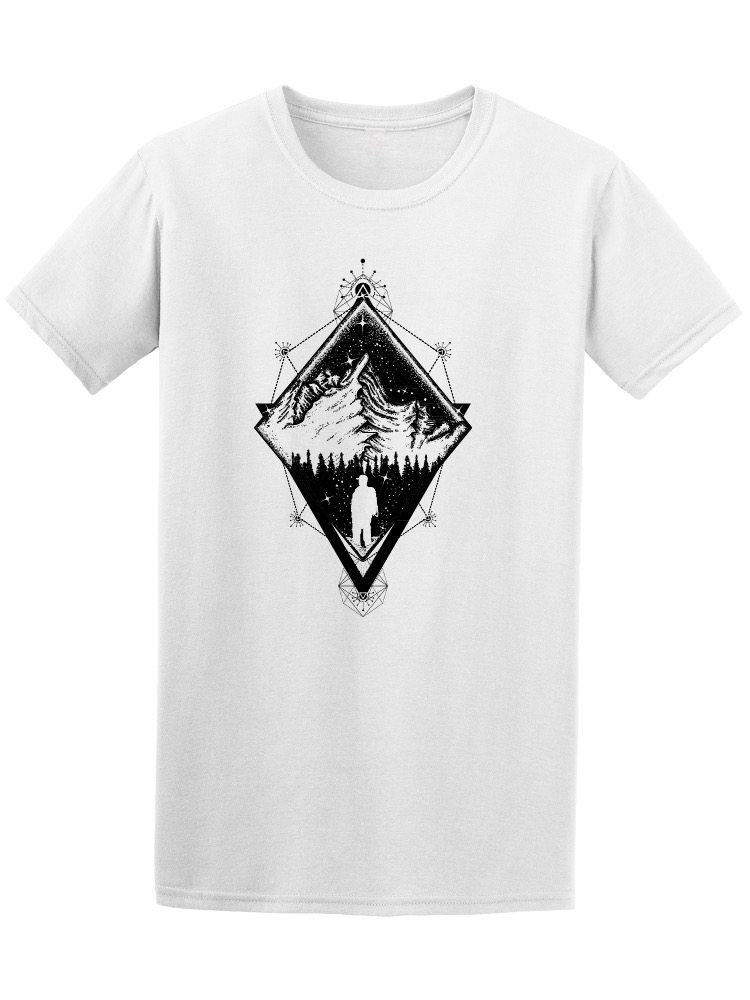 Playera Smartprintsink color Blanco para Hombre - Explorador dn Montañas