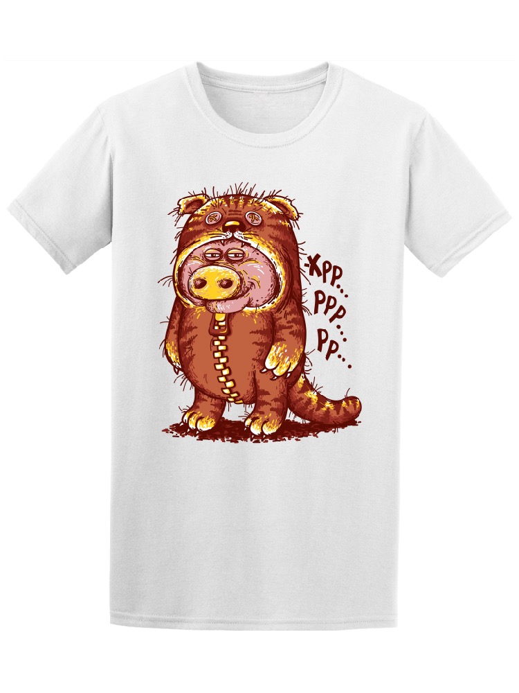 Playera Smartprintsink color Blanco para Hombre - Ilustración Cerdito