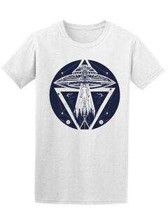 Foto 1 | Playera Smartprintsink color Blanco para Hombre - Alienigen Abduciendo Persona