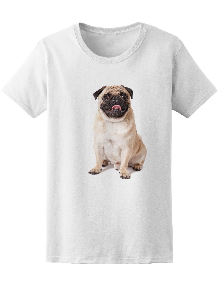 Foto 2 pulgar | Playera Smartprintsink color Blanco para Hombre - Retrato Pug Feliz
