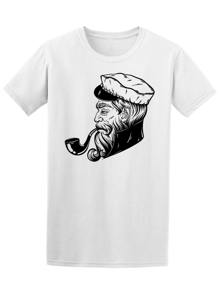 Playera Smartprintsink color Blanco para Hombre - Marinero con Pipa