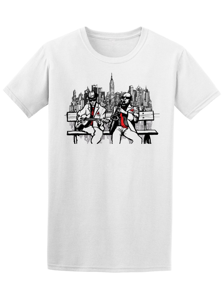 Foto 2 pulgar | Playera Smartprintsink color Blanco para Hombre - Ilustración A Lápiz