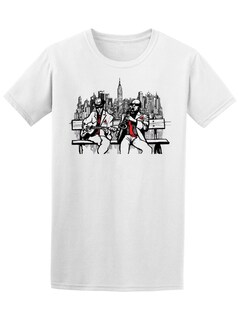 Foto 1 | Playera Smartprintsink color Blanco para Hombre - Ilustración A Lápiz
