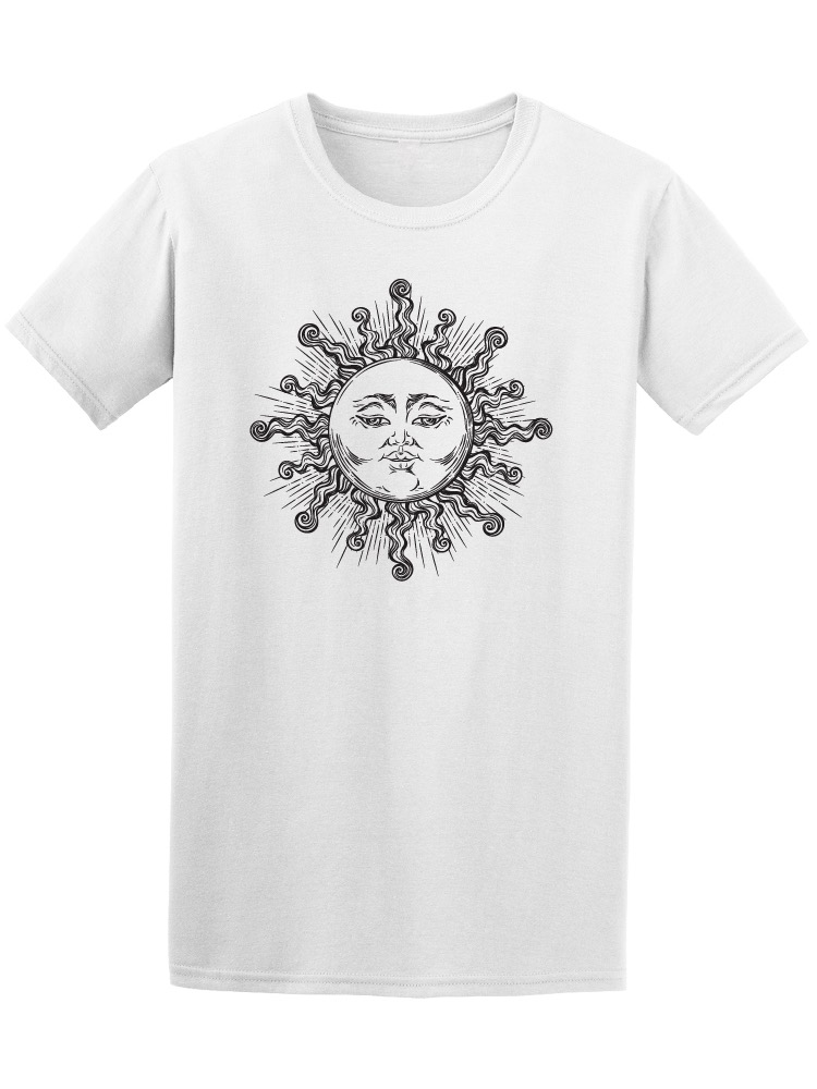 Foto 2 pulgar | Playera Smartprintsink color Blanco para Hombre - Ilustración Sol con Rizos