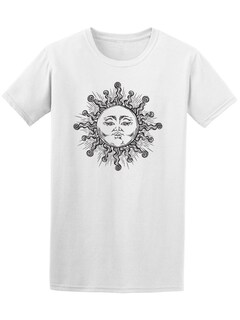 Foto 1 | Playera Smartprintsink color Blanco para Hombre - Ilustración Sol con Rizos