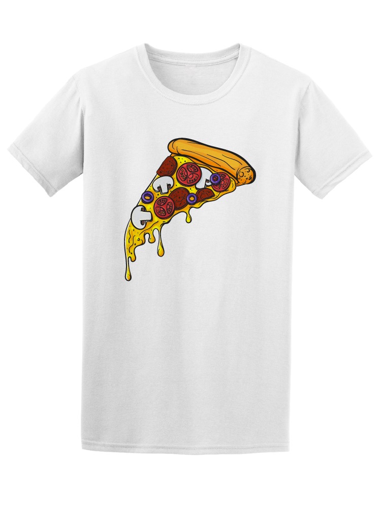 Foto 2 pulgar | Playera Smartprintsink color Blanco para Hombre - Rebanada de Pizza