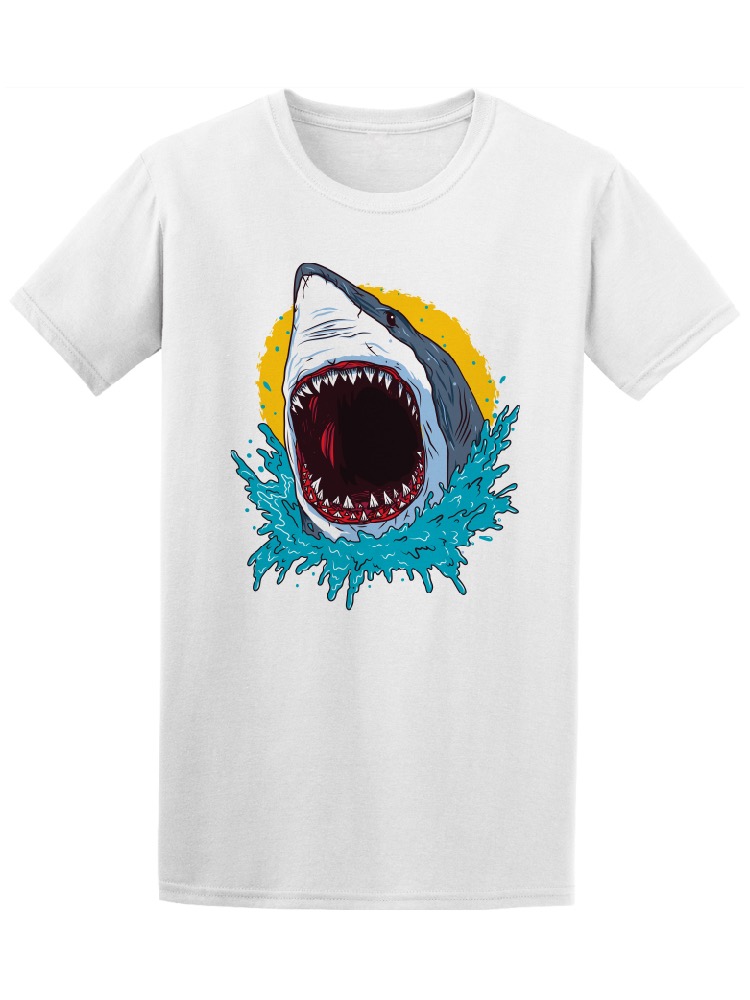 Foto 1 | Playera Smartprintsink color Blanco para Hombre - Ilustración Tiburón