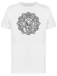 Foto 1 | Playera Smartprintsink color Blanco para Hombre - Ganesha con Flor de Loto