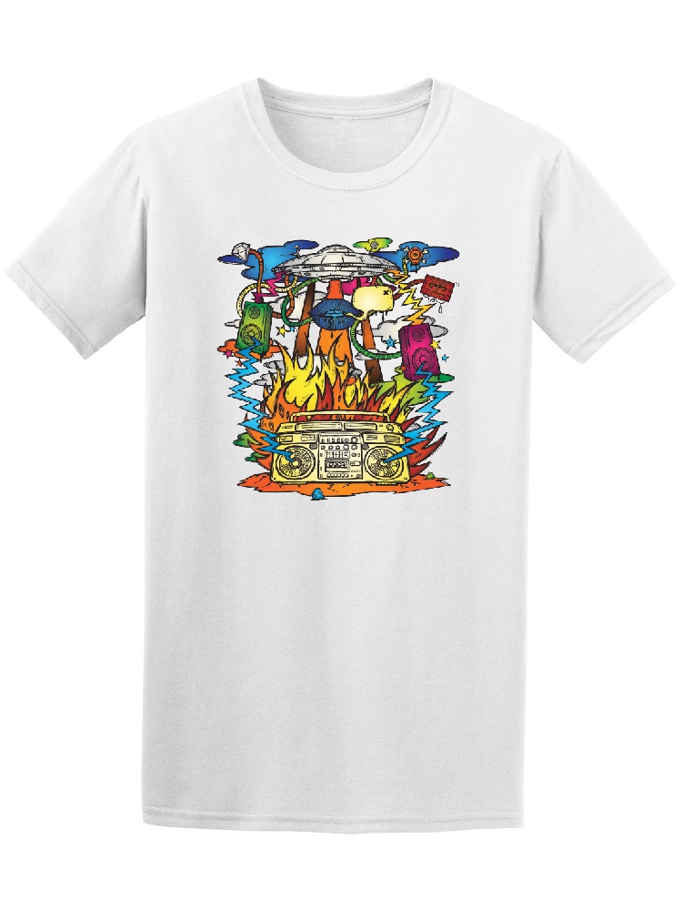 Foto 2 pulgar | Playera Smartprintsink color Blanco para Hombre - Arte Abstracto