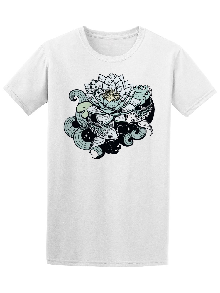 Playera Smartprintsink color Blanco para Hombre - Peces Koi