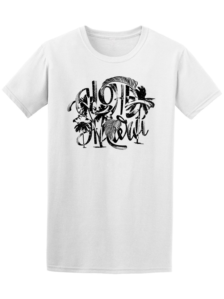 Foto 2 pulgar | Playera Smartprintsink color Blanco para Hombre - Aloha con Palmeras