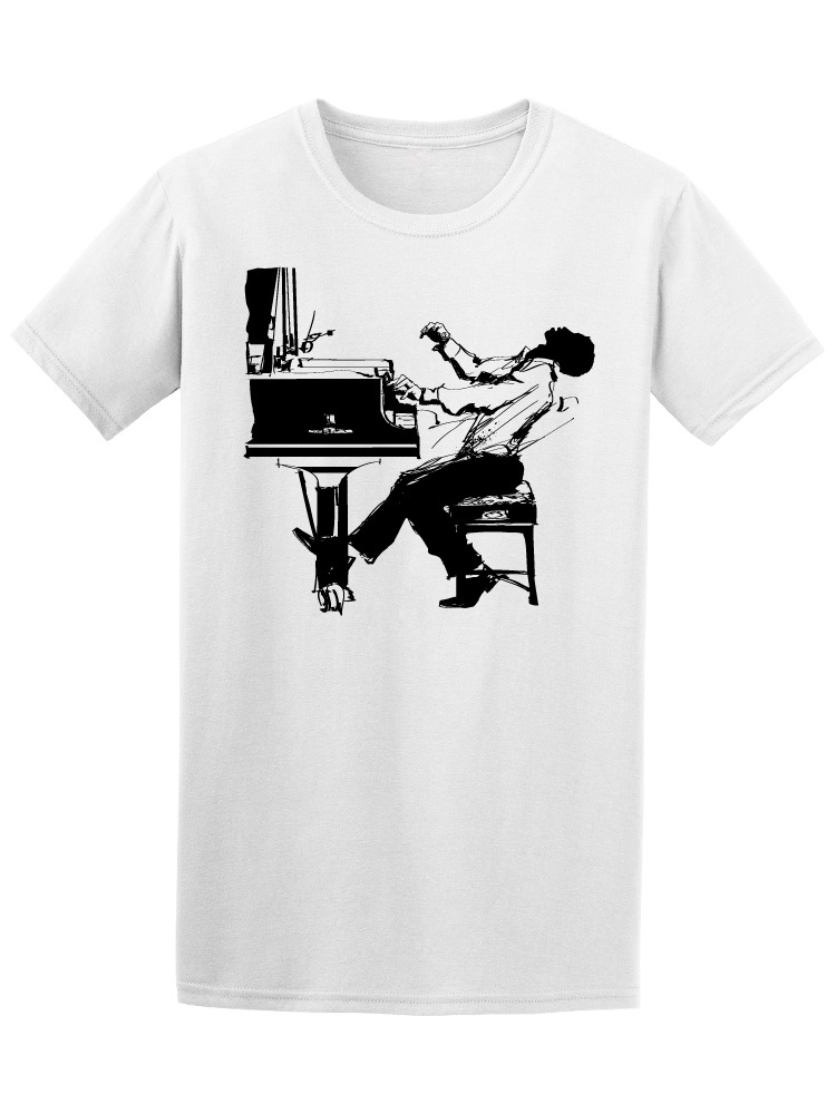 Foto 2 pulgar | Playera Smartprintsink color Blanco para Hombre - Musico de Jazz