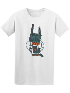 Foto 1 | Playera Smartprintsink color Blanco para Hombre - Mano Robótica