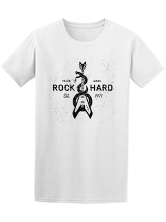 Foto 1 | Playera Smartprintsink color Blanco para Hombre - Guitarra Eléctrica con Serpiente