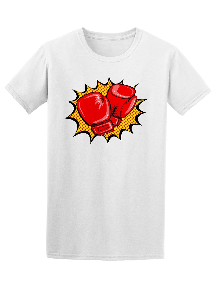 Playera Smartprintsink color Blanco para Hombre - Arte Pop Guantes de Box