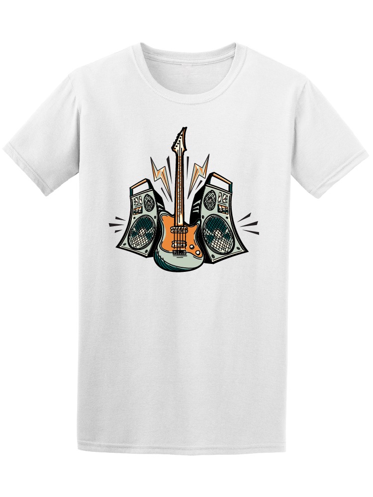 Foto 2 pulgar | Playera Smartprintsink color Blanco para Hombre - Guitarra Eléctrica