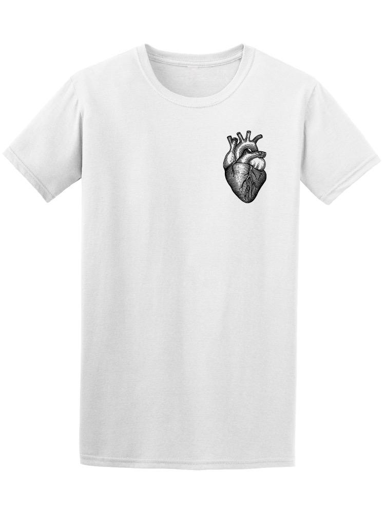 Playera Smartprintsink color Blanco para Hombre - Corazón Realista