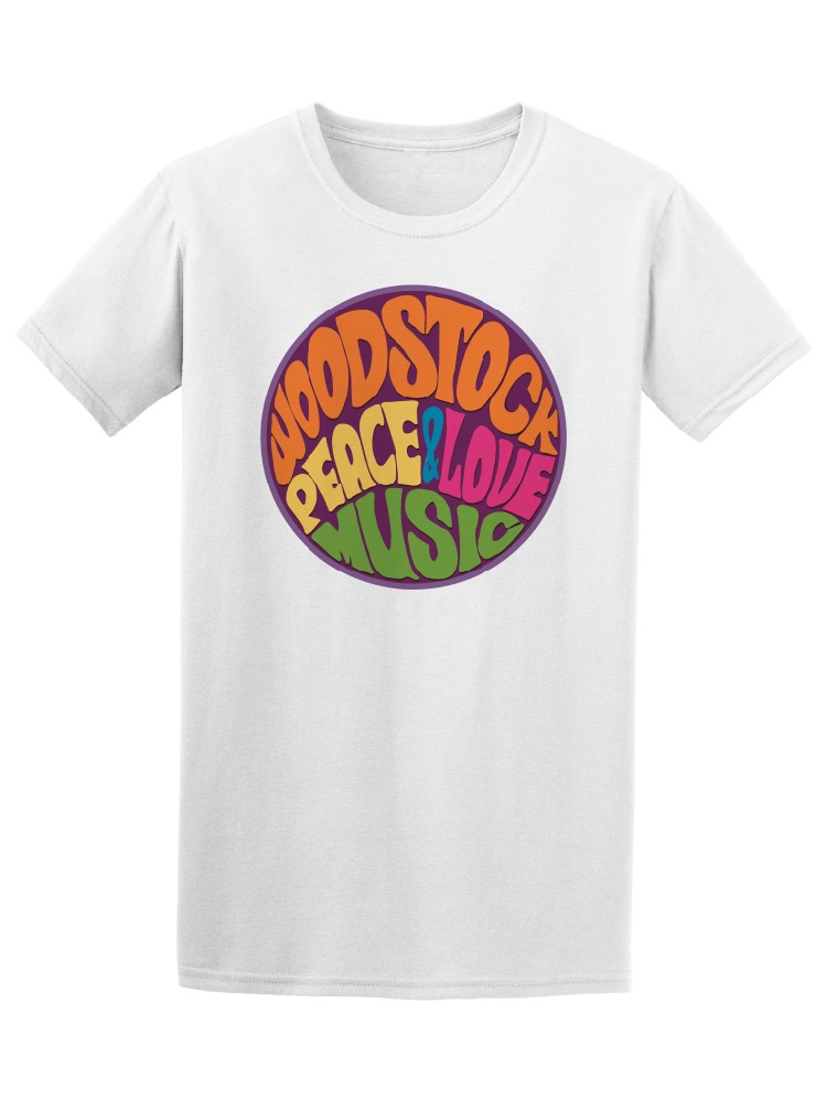 Playera Smartprintsink color Blanco para Hombre - Paz, Amor y Música