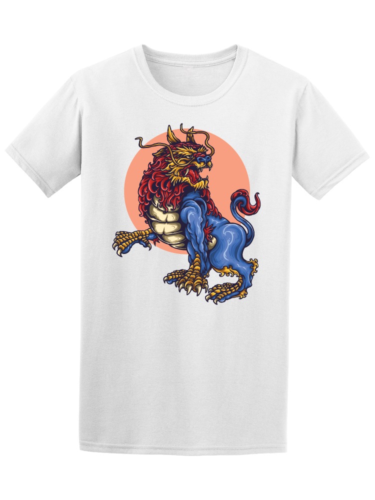Foto 2 pulgar | Playera Smartprintsink color Blanco para Hombre - Ilustración Dragón Chino