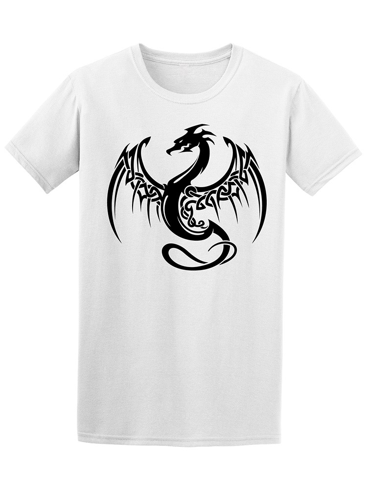 Foto 2 pulgar | Playera Smartprintsink color Blanco para Hombre - Dragón Estilo Tribal