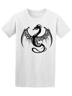 Foto 1 | Playera Smartprintsink color Blanco para Hombre - Dragón Estilo Tribal