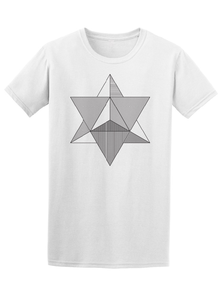 Playera Smartprintsink color Blanco para Hombre - Arte Abstracto Triángulos 3D