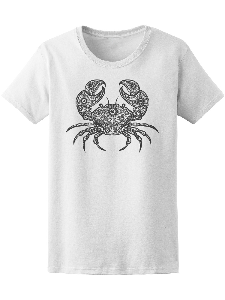 Playera Smartprintsink color Blanco para Hombre - Mándala de Cangrejo