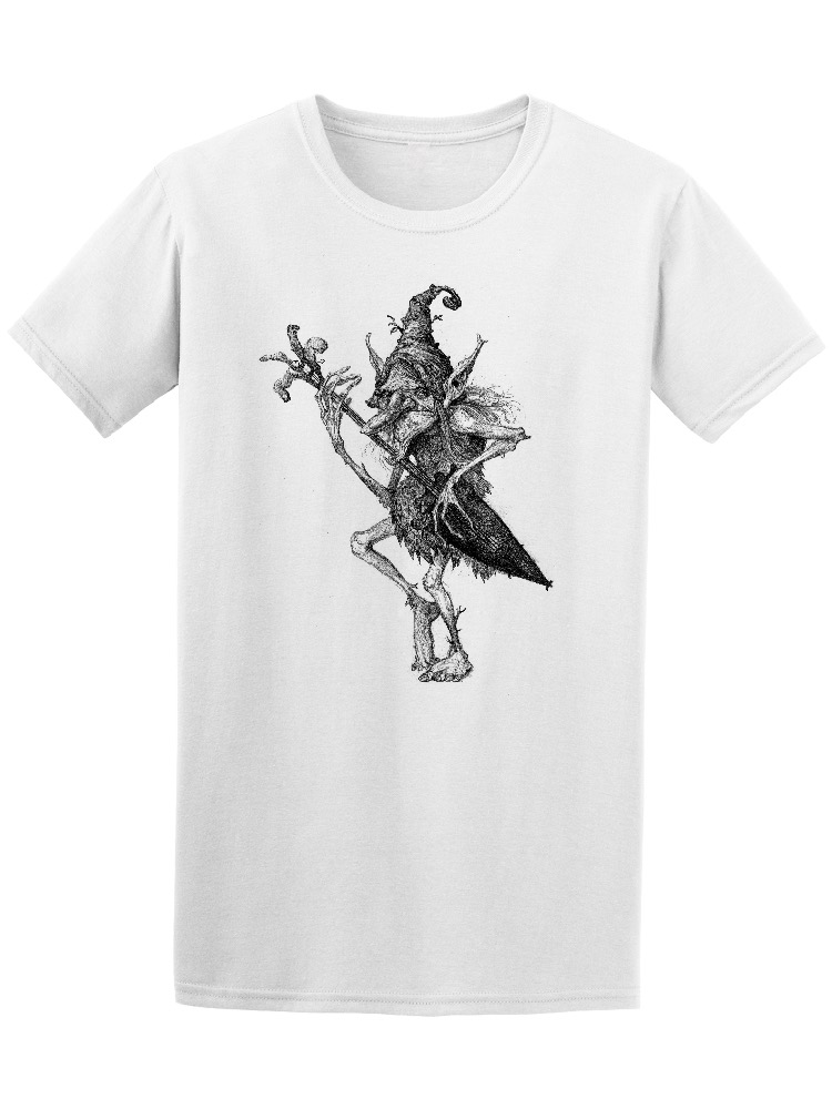 Playera Smartprintsink color Blanco para Hombre - Duende con Citara