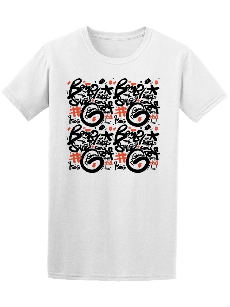 Foto 2 pulgar | Playera Smartprintsink color Blanco para Hombre - Collage Arte Graffiti