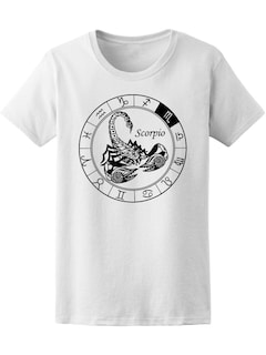 Foto 1 | Playera Smartprintsink color Blanco para Hombre - Circulo de Signo Zodiacal Escorpio