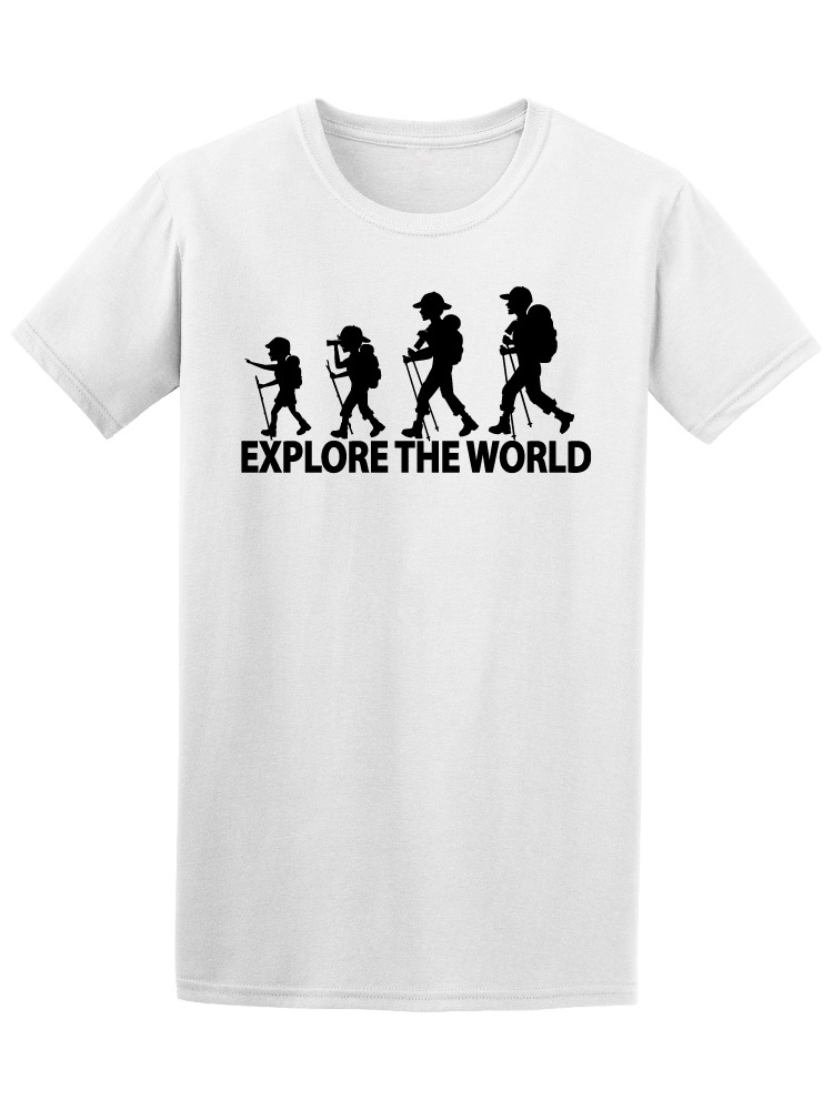 Foto 2 pulgar | Playera Smartprintsink color Blanco para Hombre - Silueta de Aventurero
