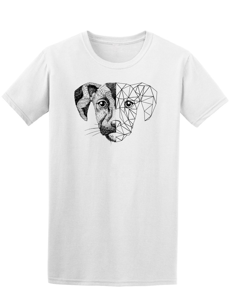 Foto 2 pulgar | Playera Smartprintsink color Blanco para Hombre - Rostro de Perro