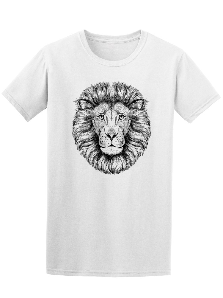 Playera Smartprintsink color Blanco para Hombre - León con Gran Melena
