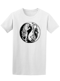 Foto 1 | Playera Smartprintsink color Blanco para Hombre - Yin y Yang con Tigres