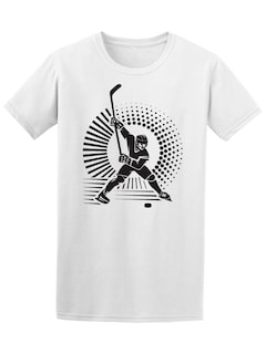 Foto 1 | Playera Smartprintsink color Blanco para Hombre - Ilustración Jugador de Hockey