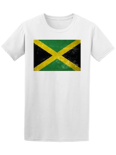 Foto 1 | Playera Smartprintsink color Blanco para Hombre - Bandera de Jamaica Estilo Grunge