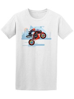 Foto 1 | Playera Smartprintsink color Blanco para Hombre - Motocicleta