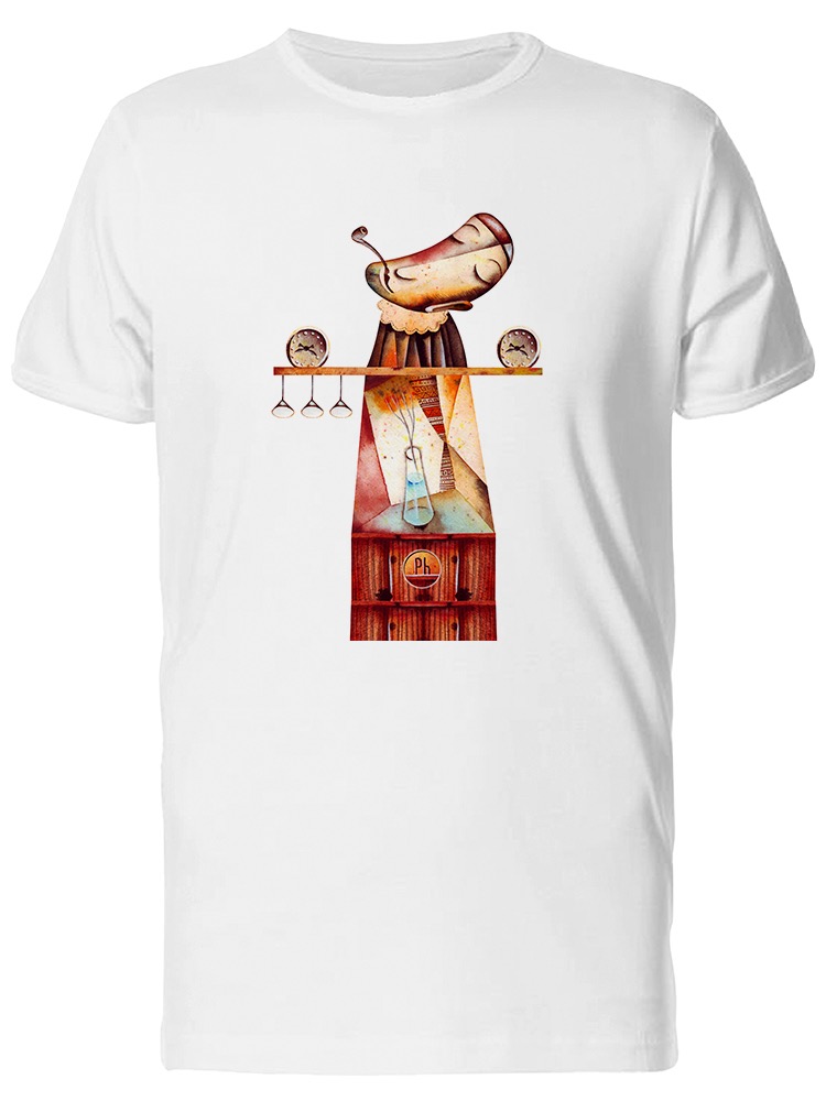 Playera Smartprintsink Hombre Arte Abstracto. Estatua Con Relojes