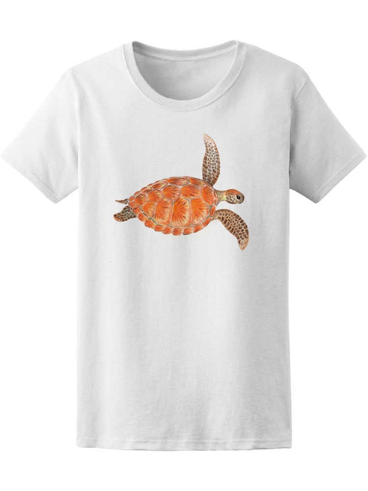 Playera SmartPrintsInk color Blanco para Hombre - Ilustración de Tortuga Marina