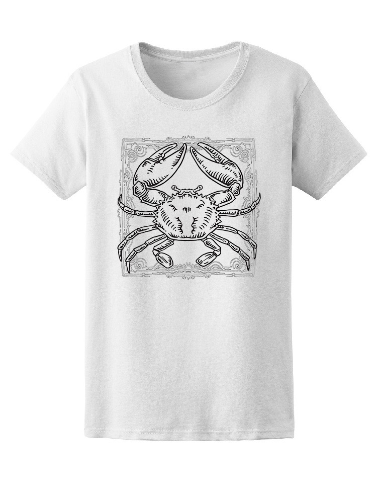 Playera para Hombre Smartprintsink color Blanco Estampado Cangrejo
