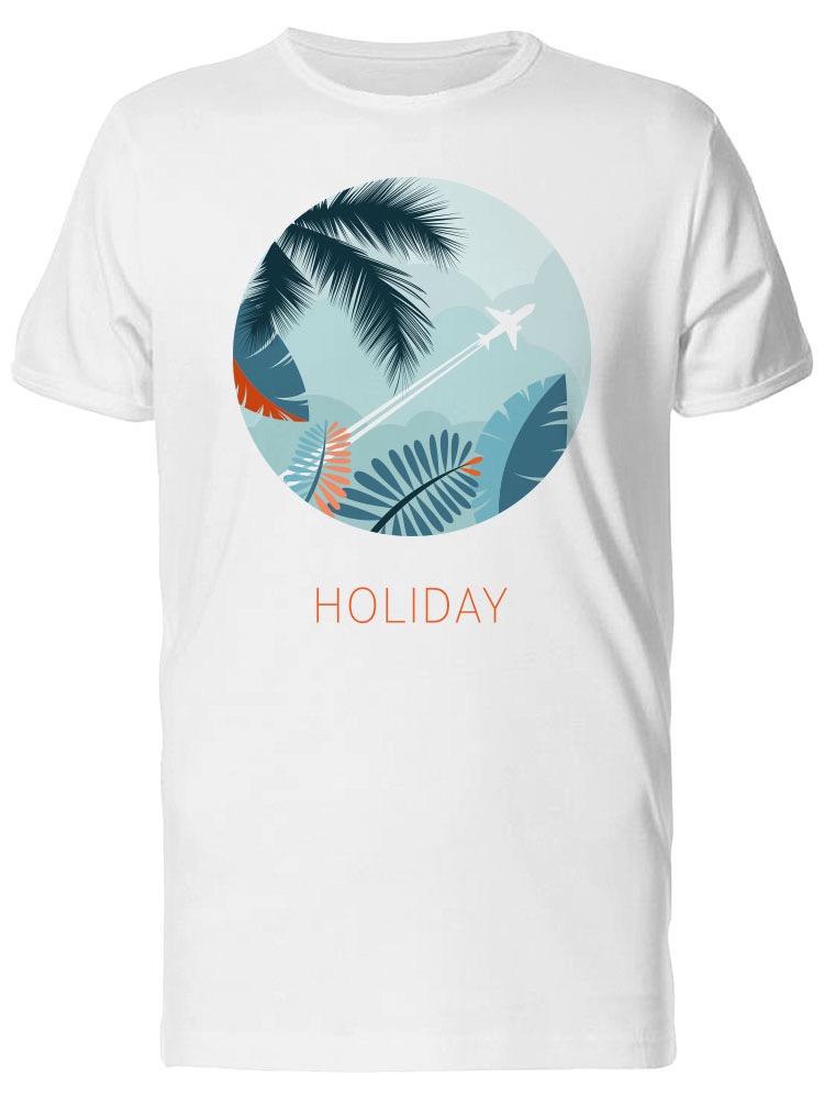 Foto 2 pulgar | Playera SmartPrintsInk color Blanco para Hombre - Avión Volando Sobre Naturaleza